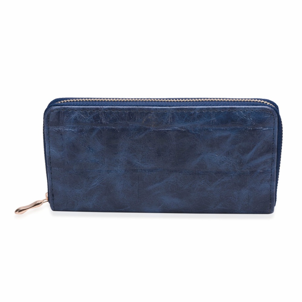 J. Francis navy blue faux leather wallet (#2825)
